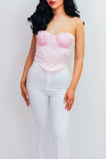 Pink Corset Bandeau Top