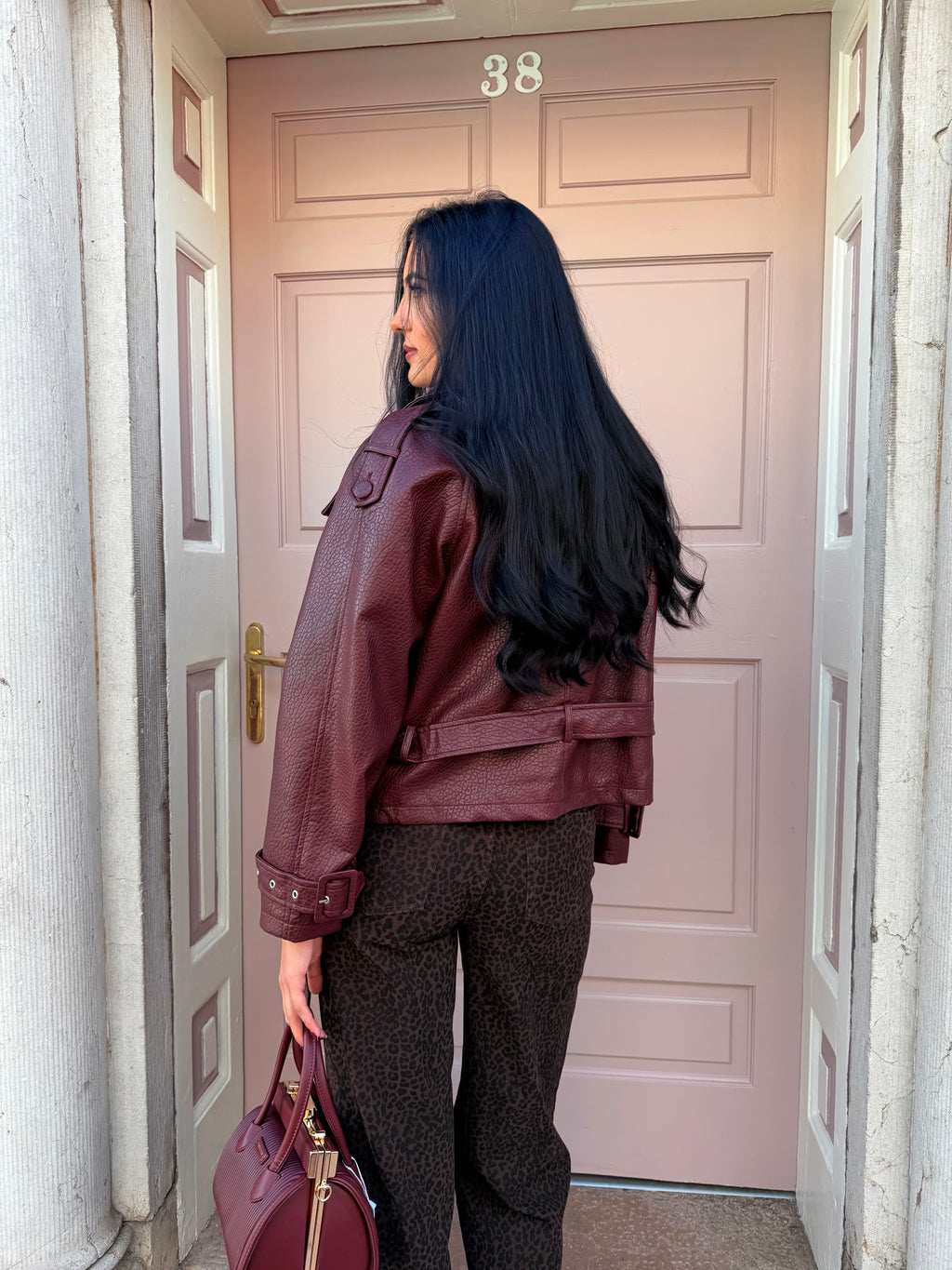 Cheetah Pattern Laulia Dad Fit Chocolate Jeans