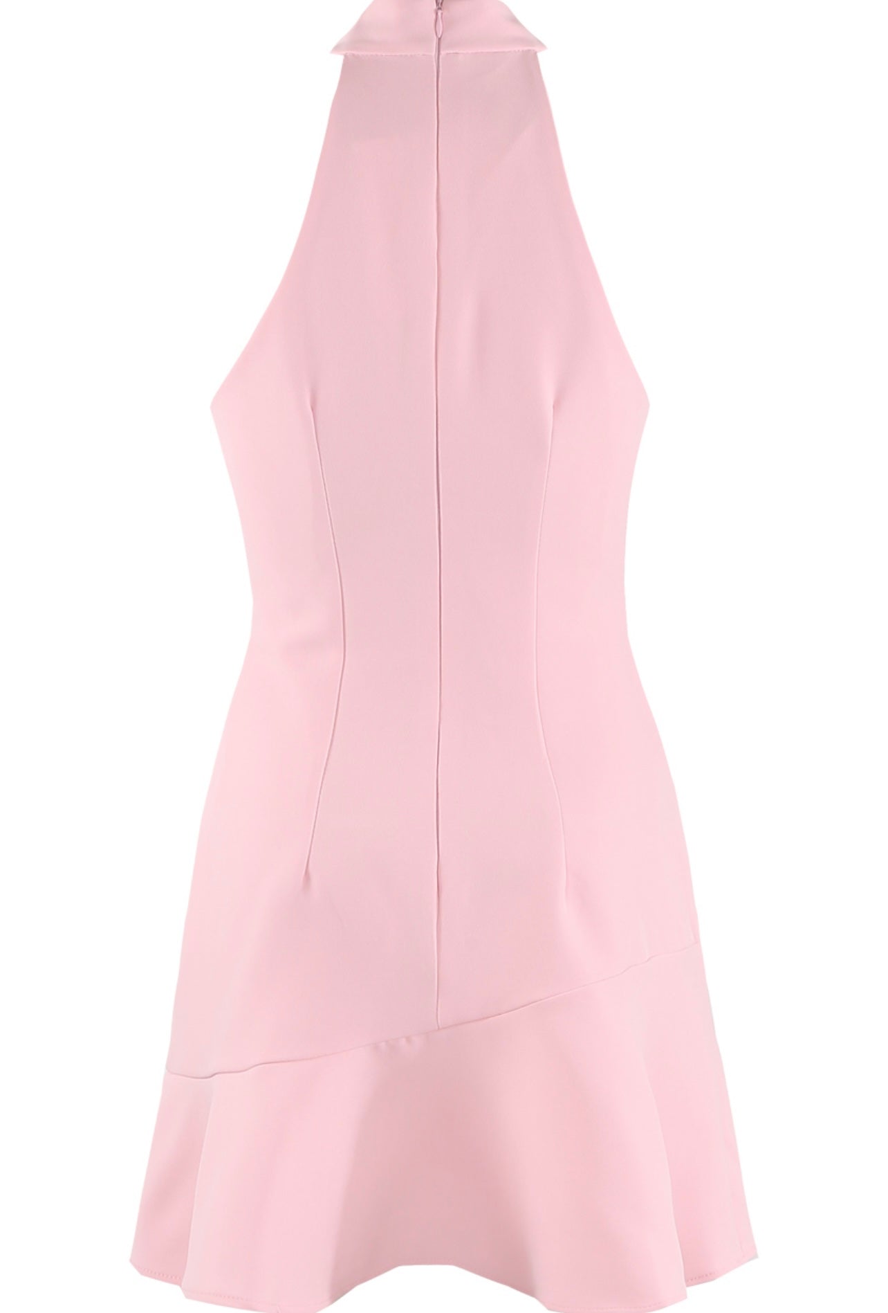 Pink Sleeveless Flare Hem Mini Dress