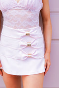 Pink Gold Detail Skort
