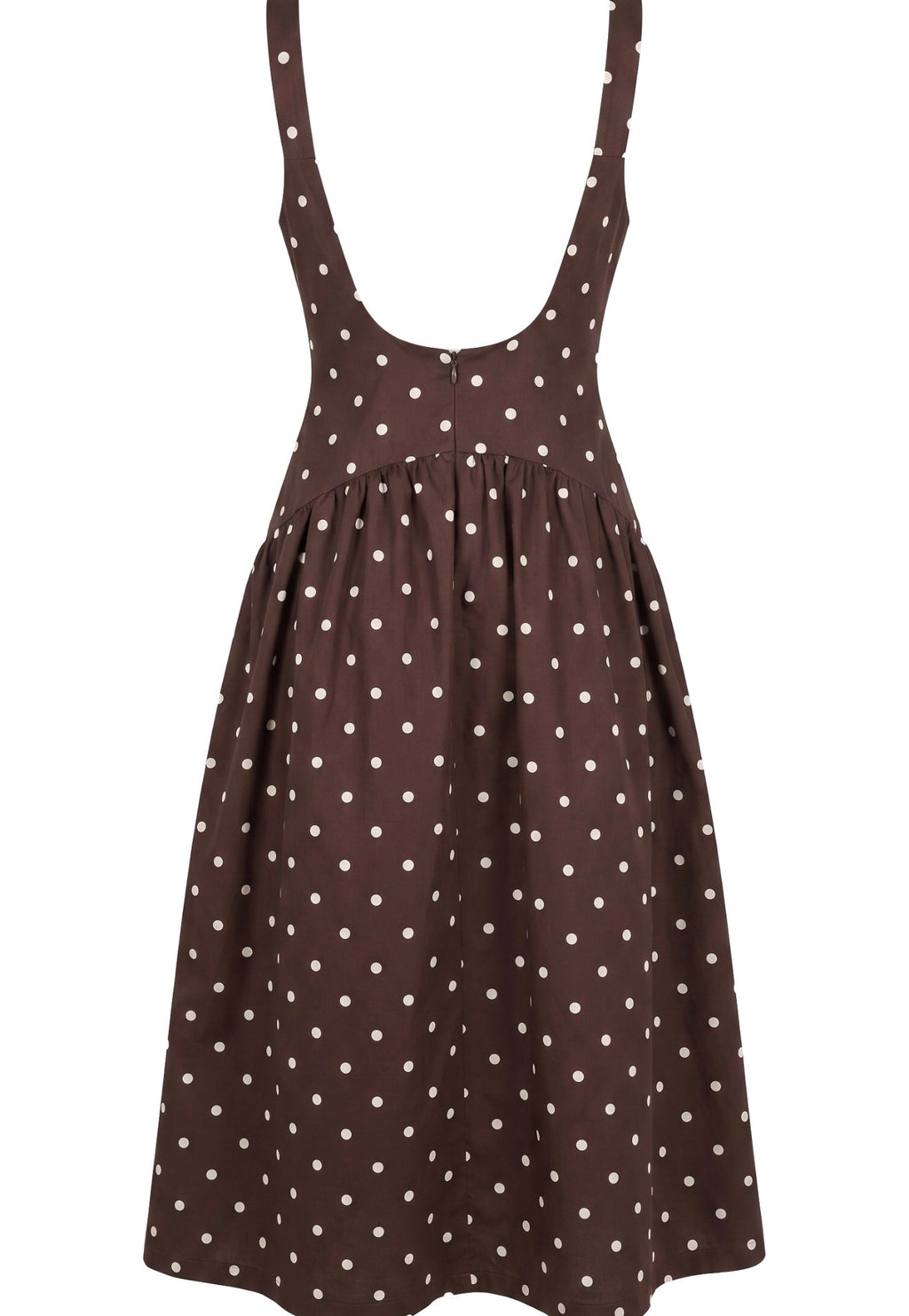 Brown Polka Dot Skater Dress
