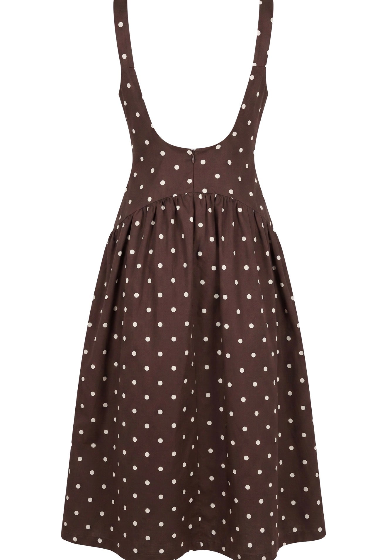 Brown Polka Dot Skater Dress