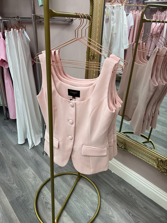 Pink Tailored Waistcoat