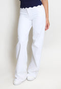 White Denim Wide Leg Jeans