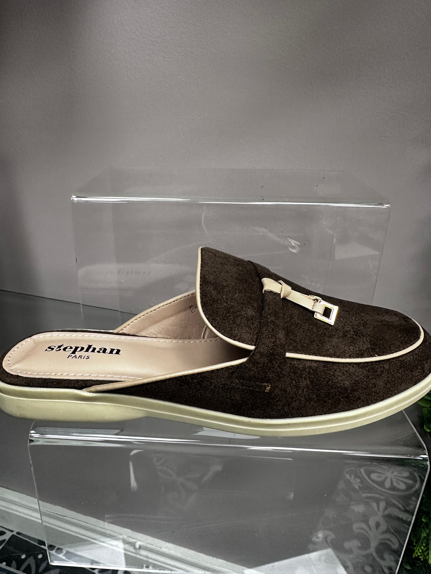 Brown Suede Mule
