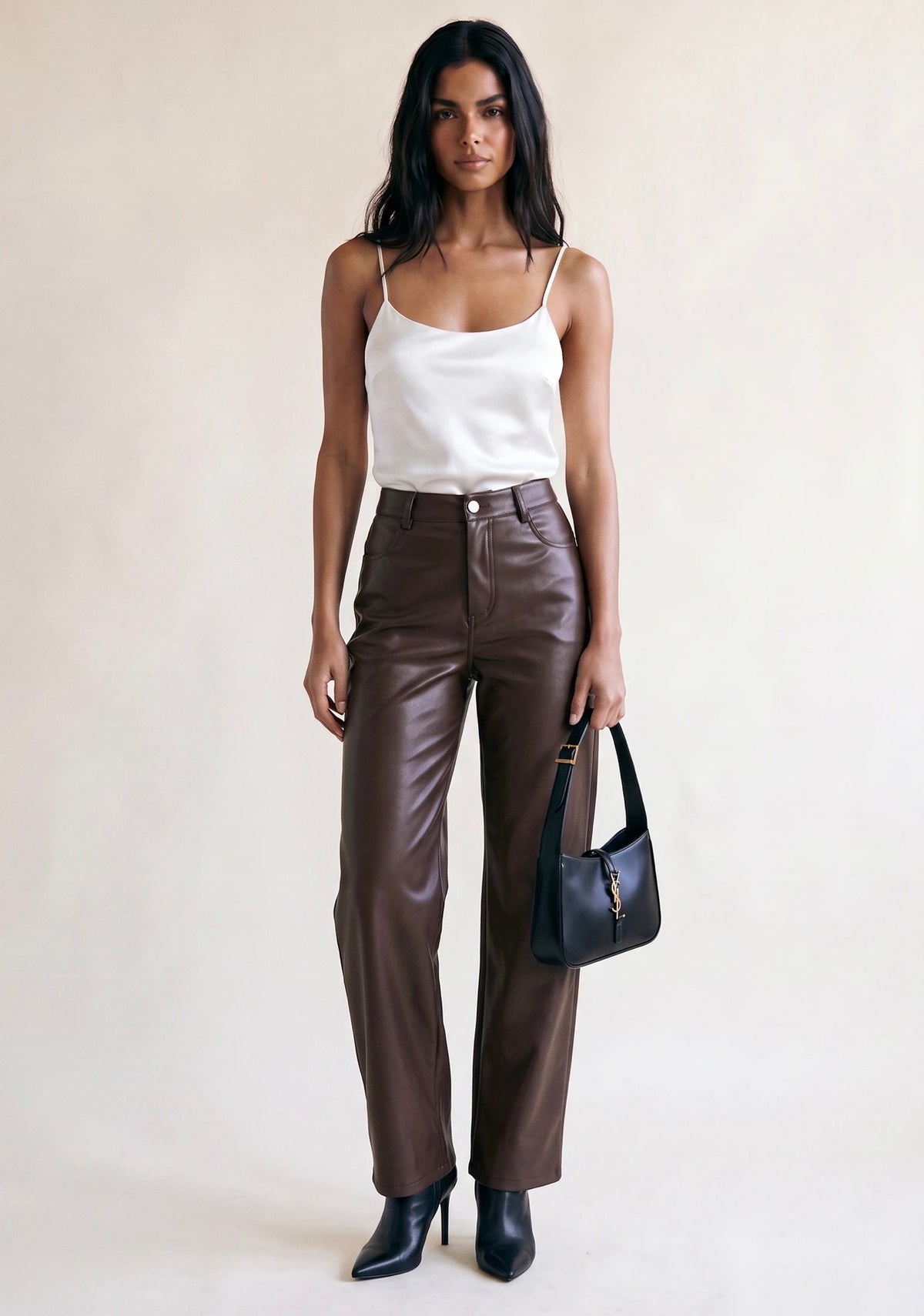 PU Wide Leg Trousers