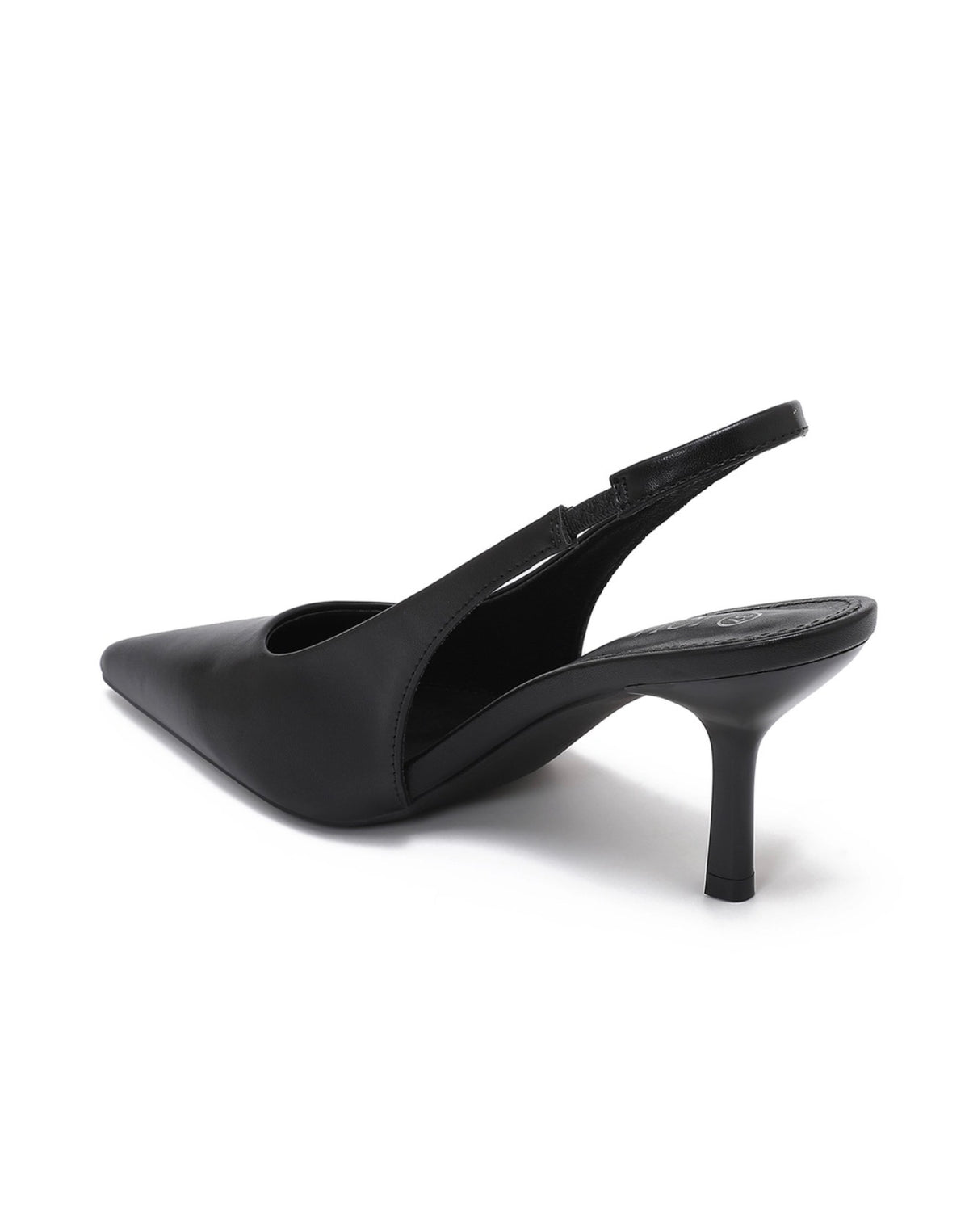 Black Women's Pointed-Toe Slingback Pumps