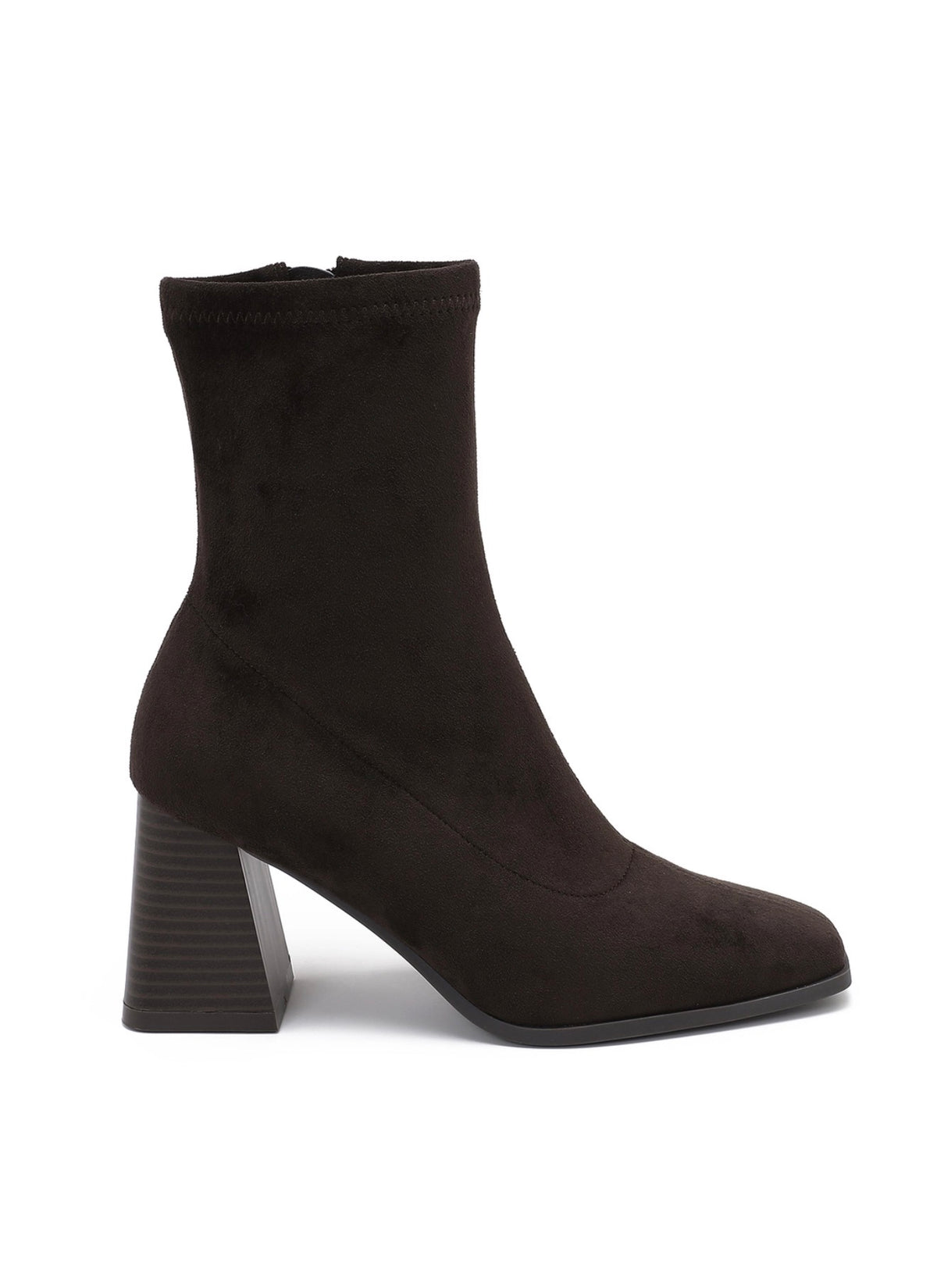 Brown Heeled Ankle Boot