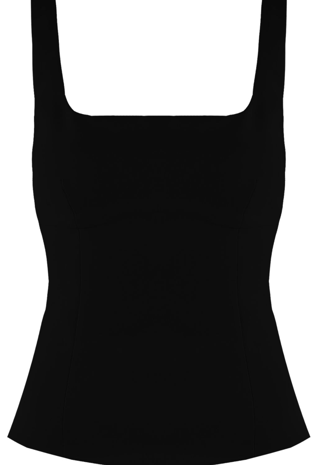 Black Square neck Tailored Top