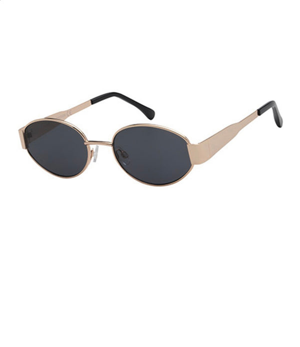 Oval Sunglasses With Chunky Arm