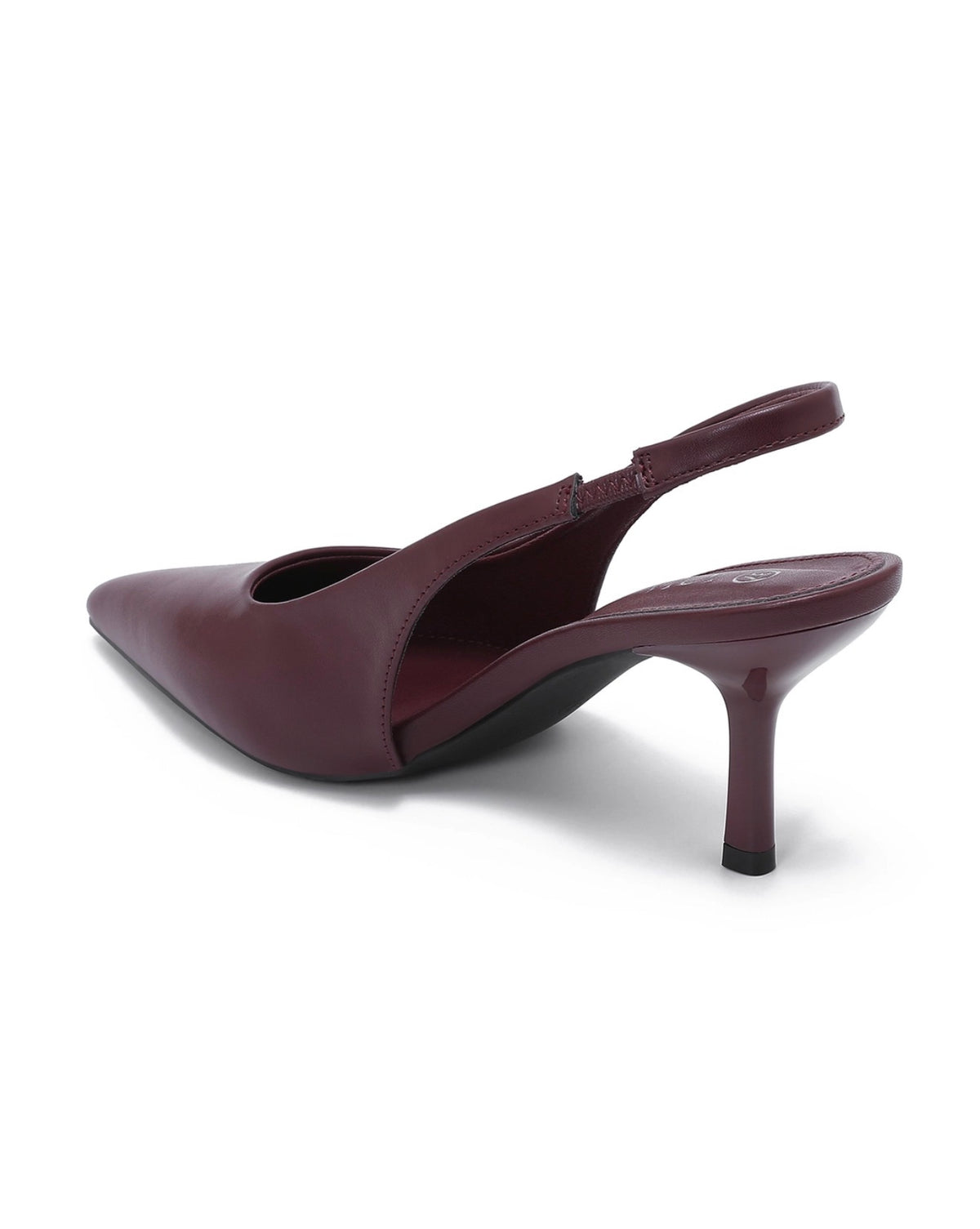 Wine Women's Pointed-Toe Slingback Pumps