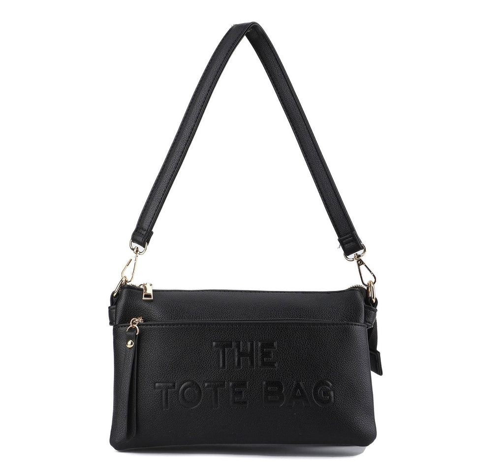 Zip Top 3 Compartments Crossbody Handbag