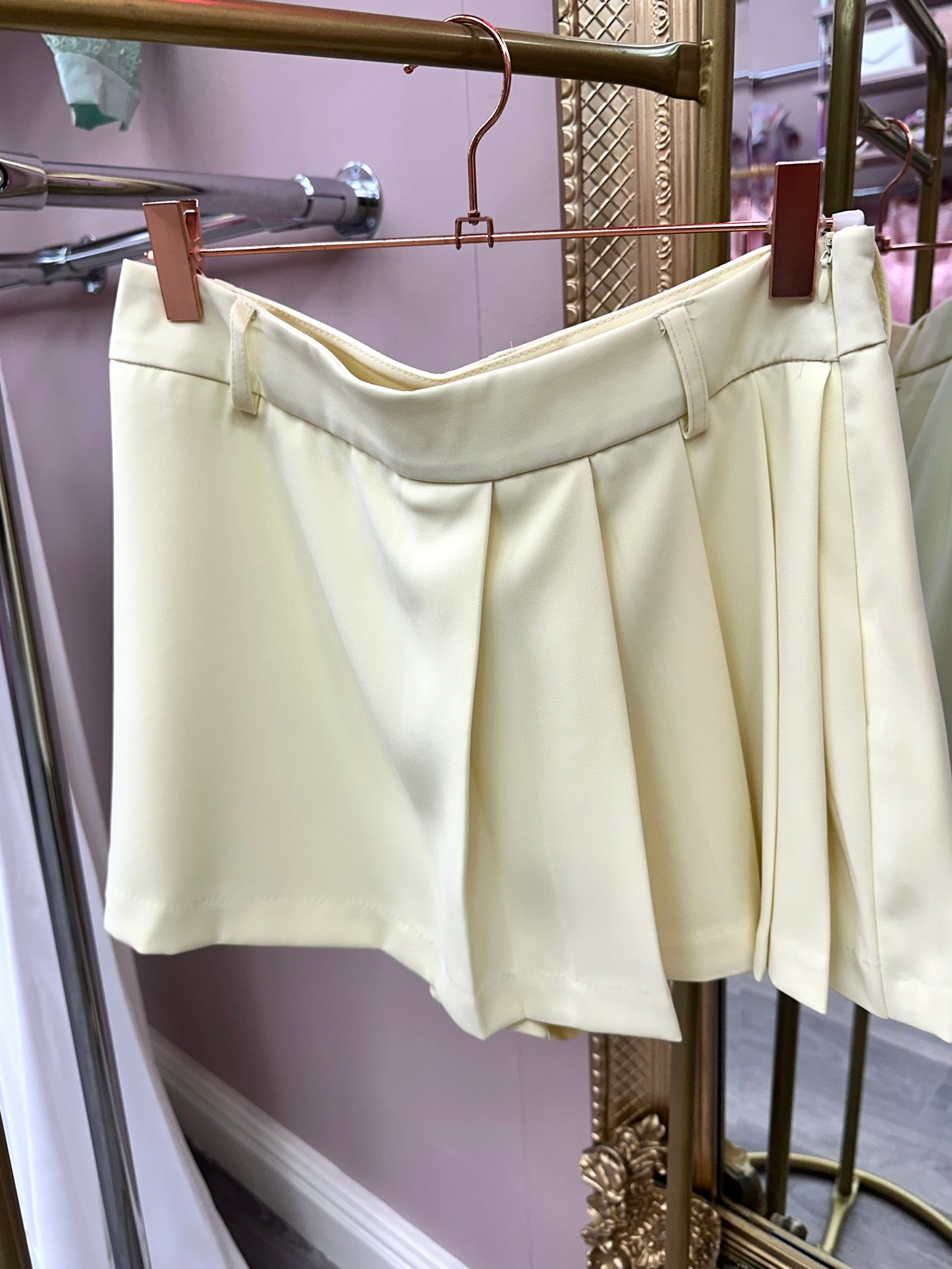 Lemon Tailored High Waist Skort