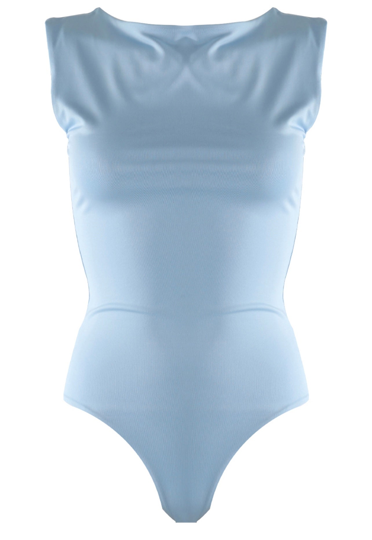Blue Sleeveless Bodysuit