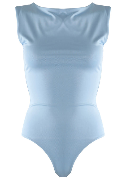 Blue Sleeveless Bodysuit