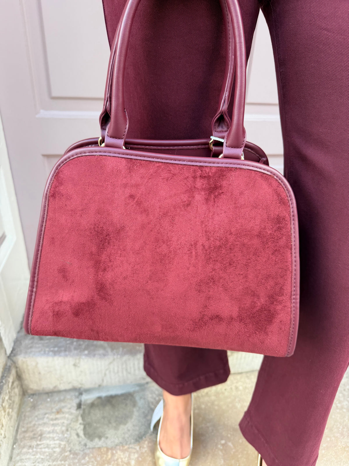 Pattern Detail Buckle Handbag
