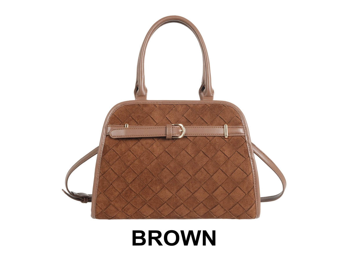 Pattern Detail Buckle Handbag