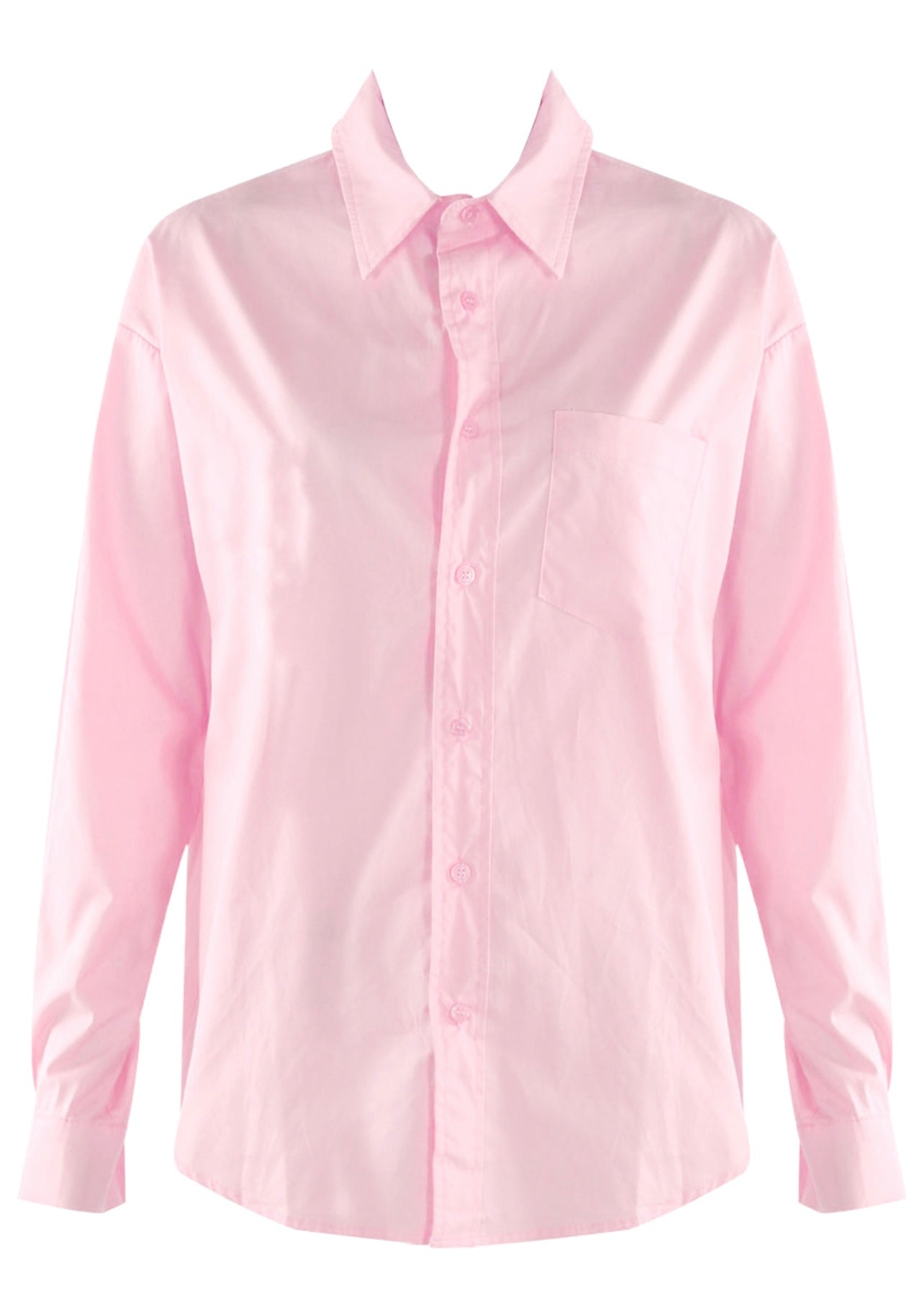 Pink Poplin Single Pocket Shirt