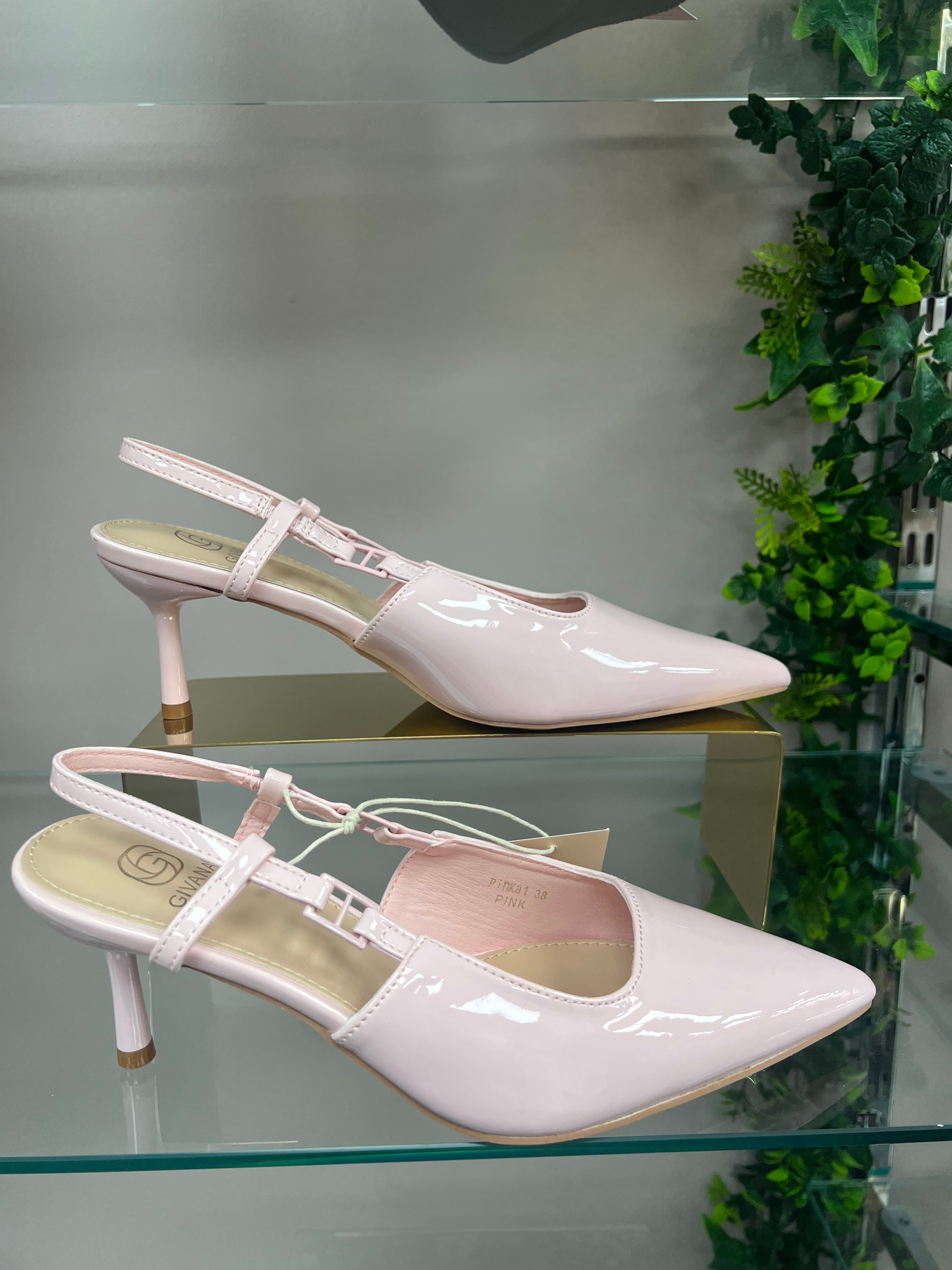 Pink Pointed Painted Heel