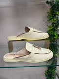 Beige Suede Mule