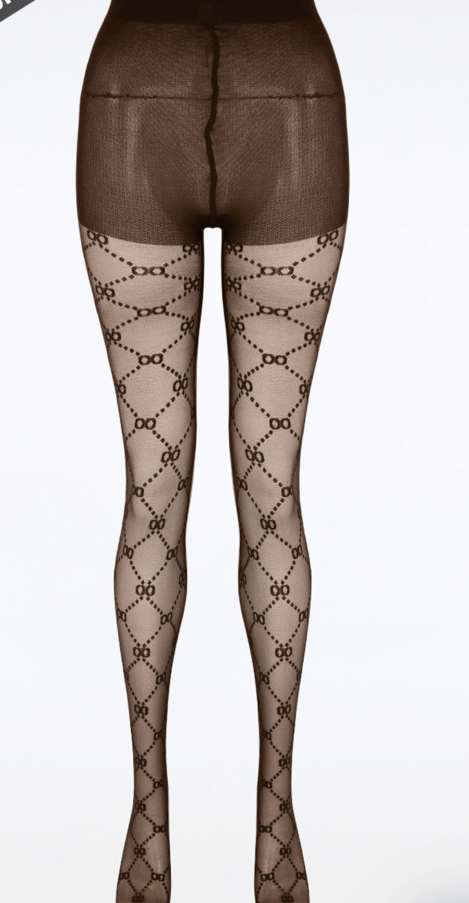 Brown Bow Fashion Tights