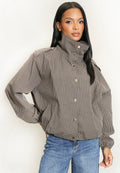 Brown Check Harrington Jacket