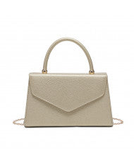 Gold PU Clutch Bag