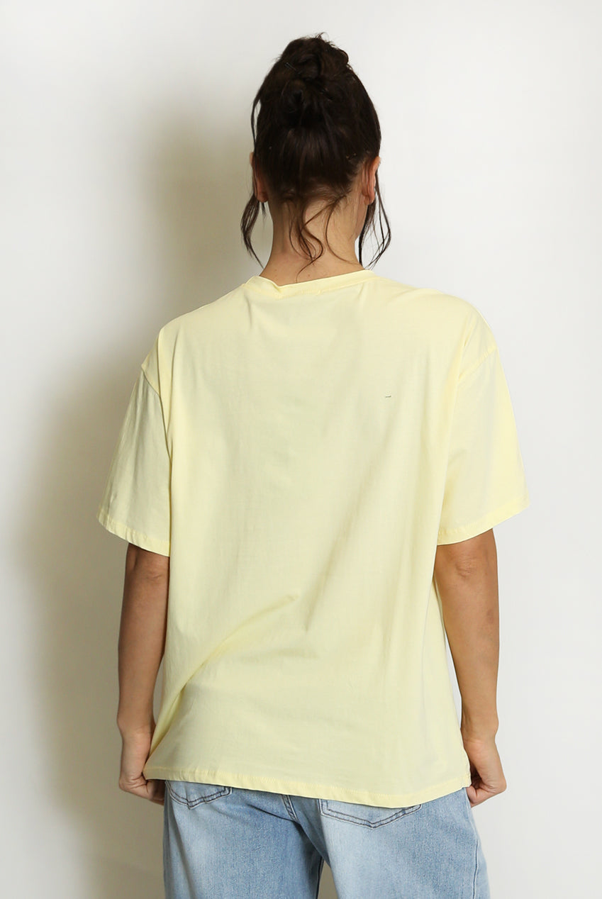 Lemon NYC Motif Slogan T-Shirt
