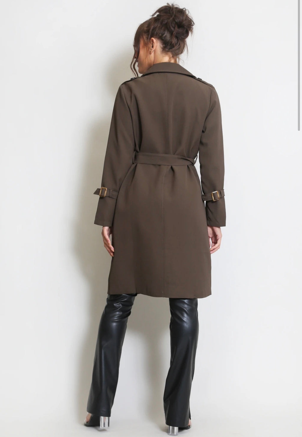 Brown Belted Trench Coat