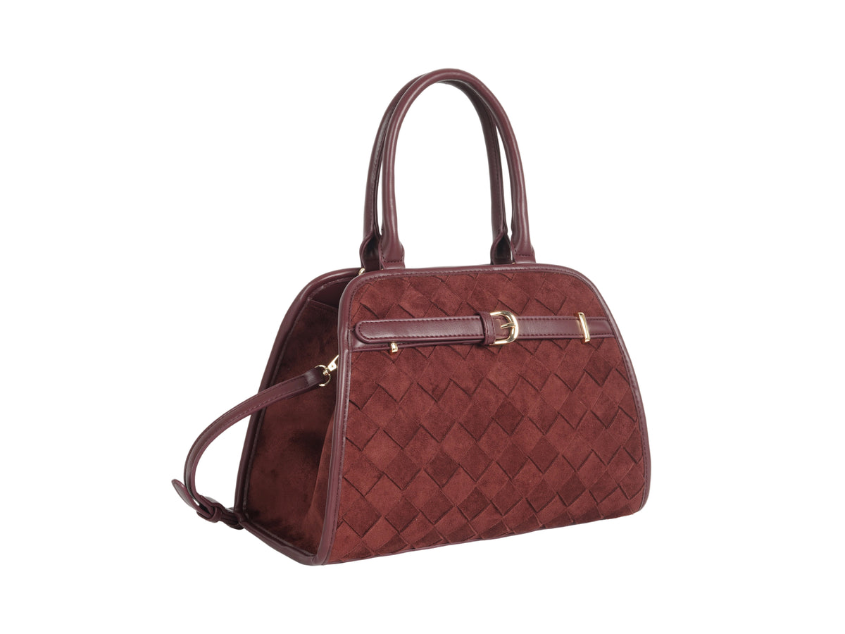 Pattern Detail Buckle Handbag