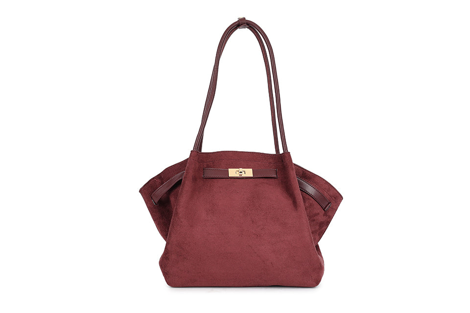 Slouchy Buckle Detail Handbag