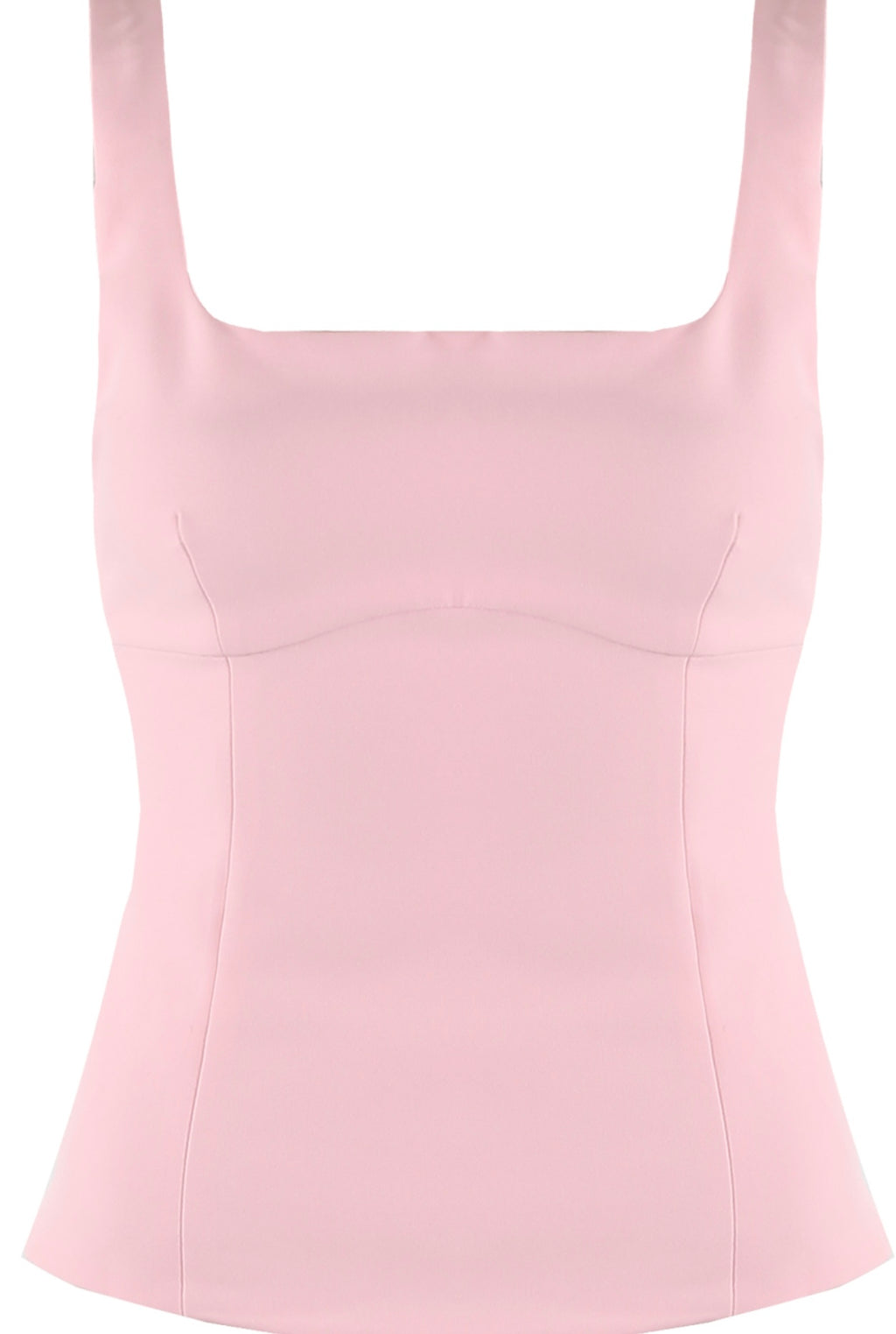 Pink Square neck Tailored Top
