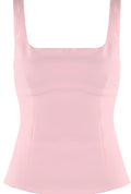 Pink Square neck Tailored Top