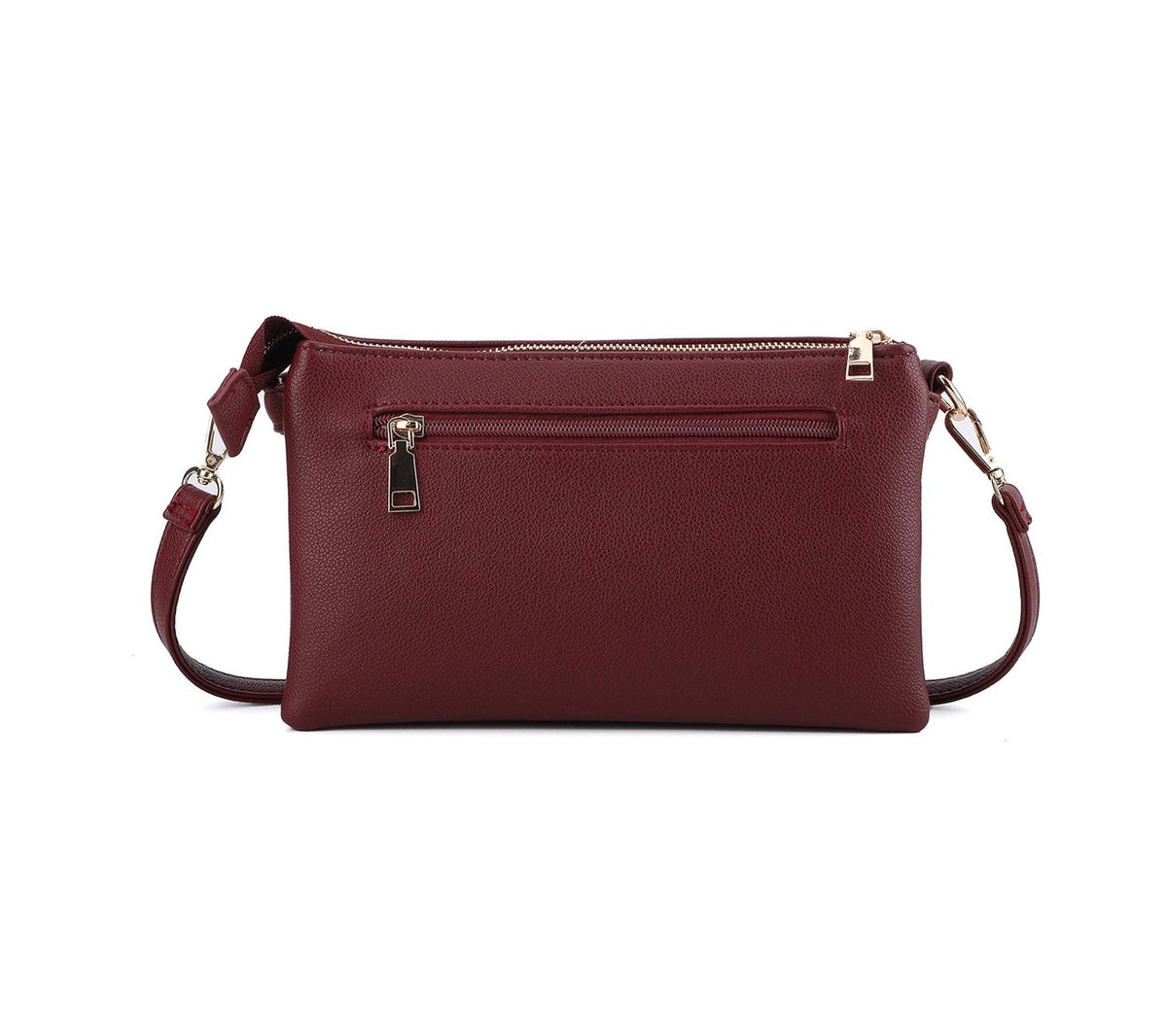 Zip Top 3 Compartments Crossbody Handbag