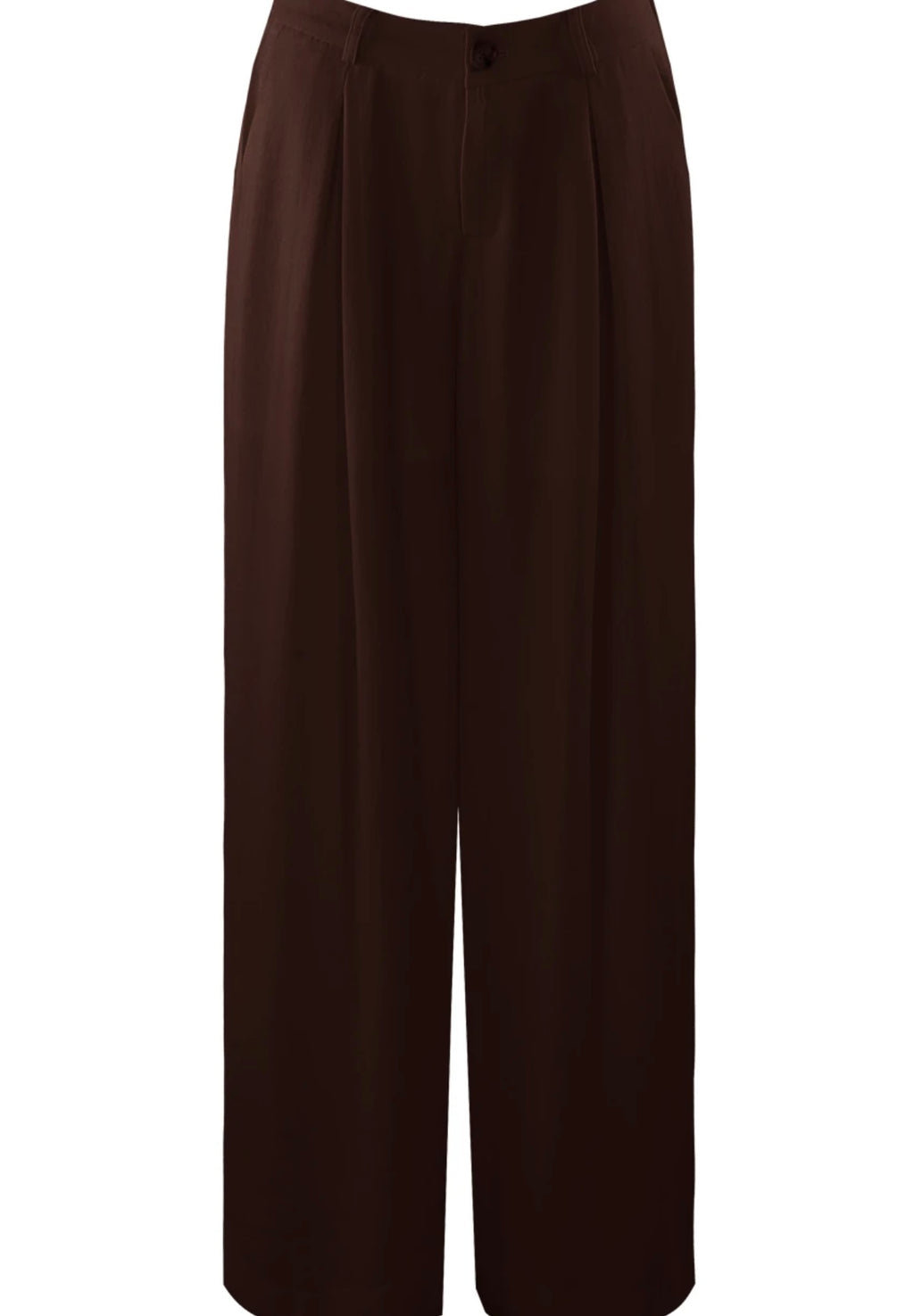Brown Wide Hem Trousers