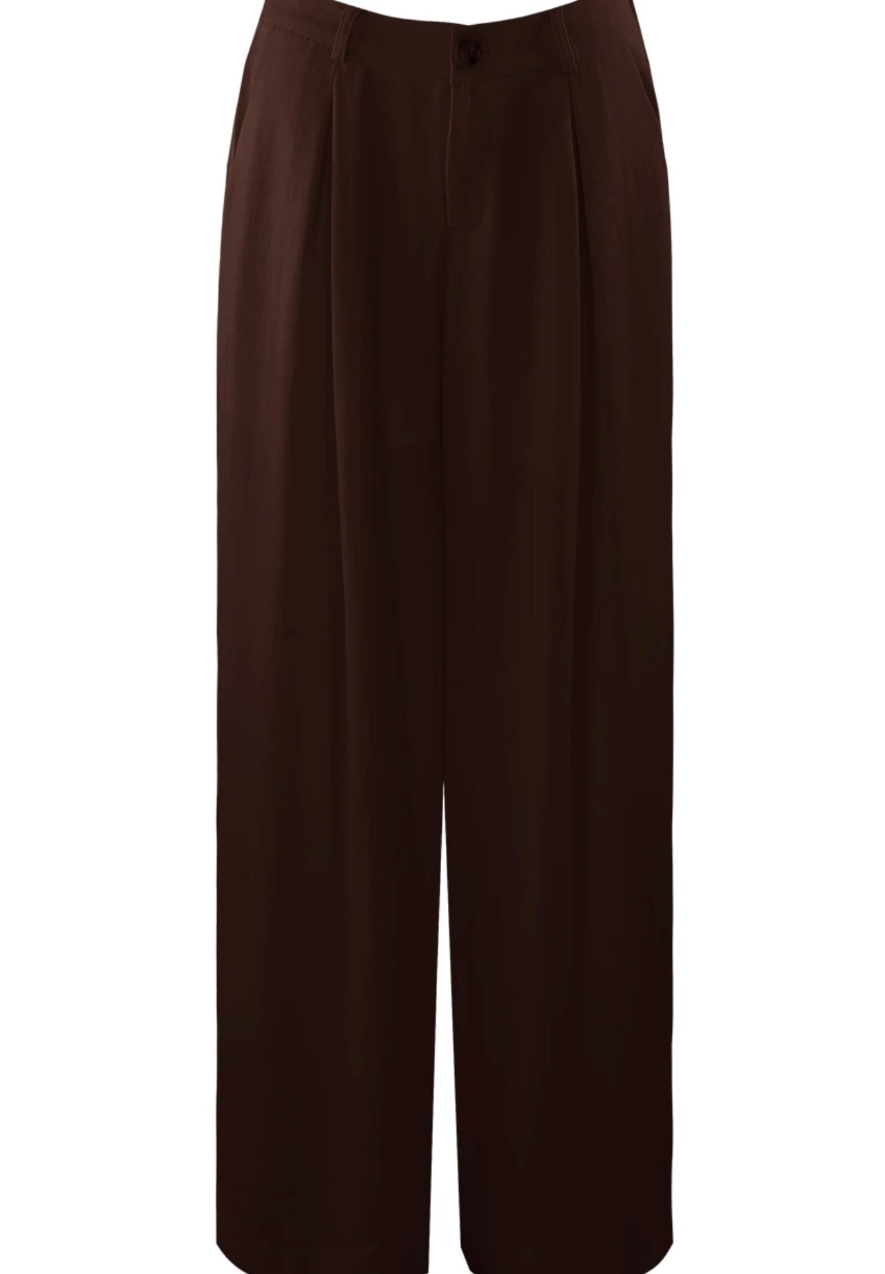 Brown Wide Hem Trousers