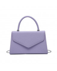 Lilac PU Clutch Bag