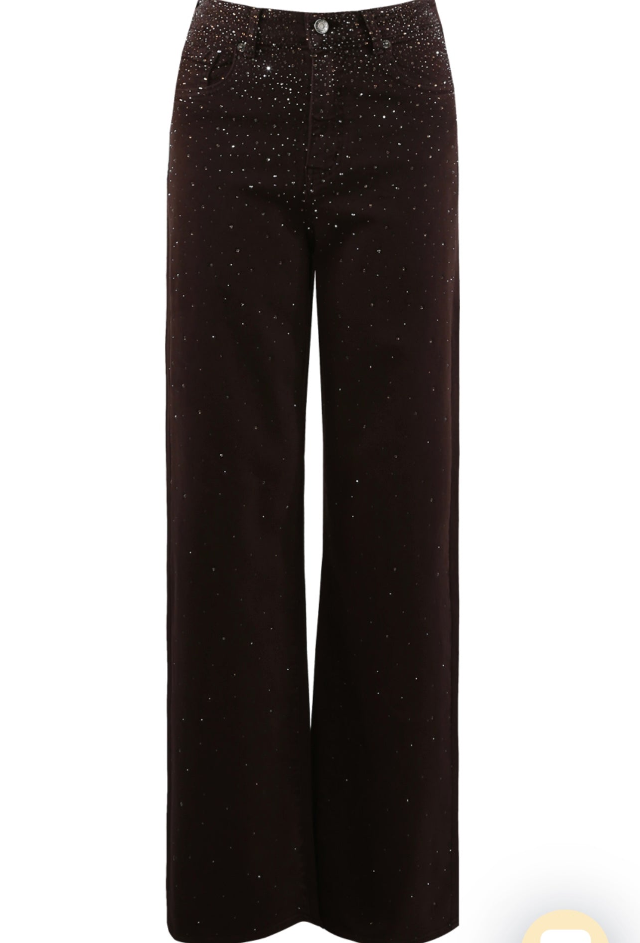 Brown Embellished Jeans