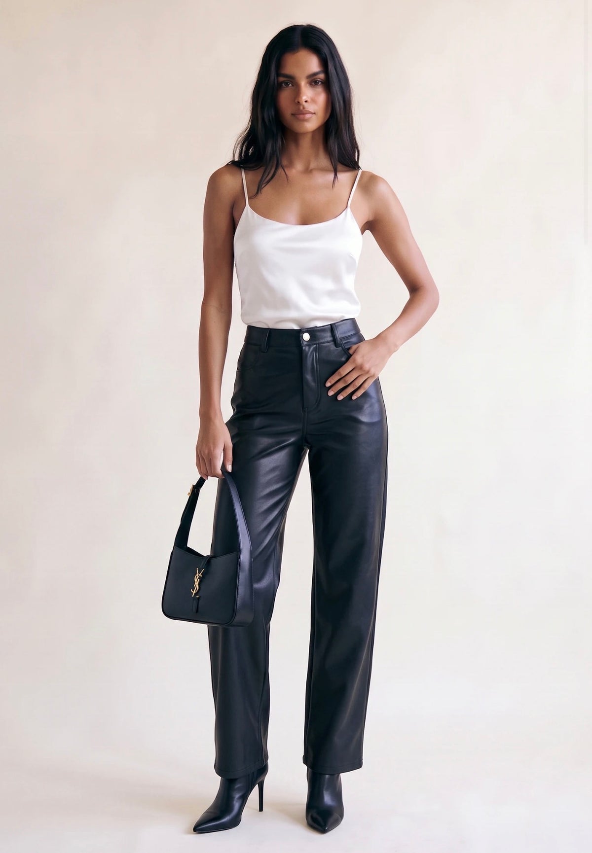 PU Wide Leg Trousers