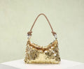 Gold Sparkle and Shine Silver Fringe Bag