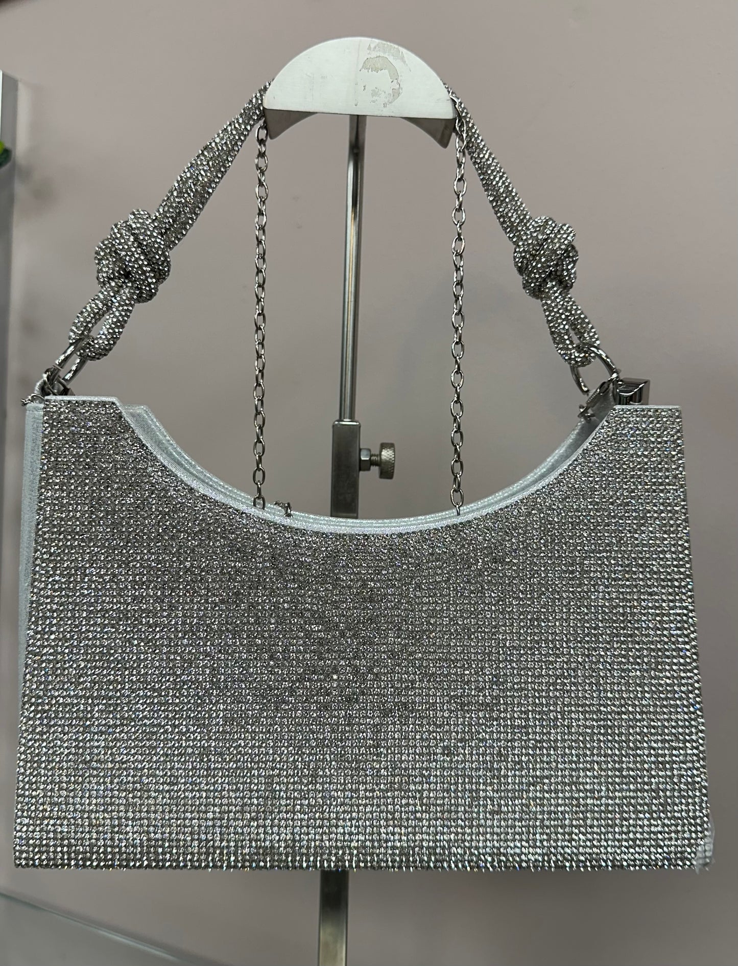 Silver Knot Handle Bag
