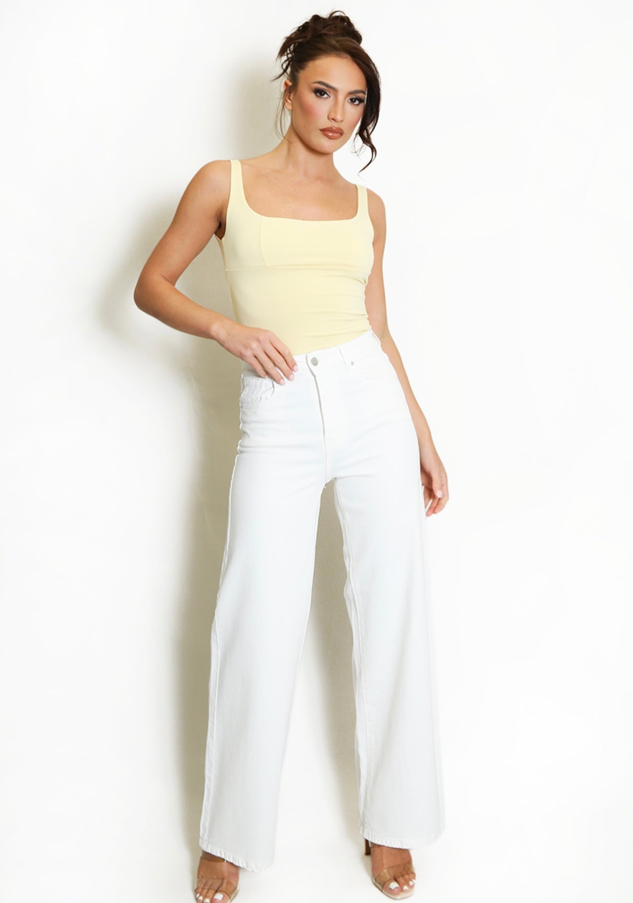White Wide Leg Jeans