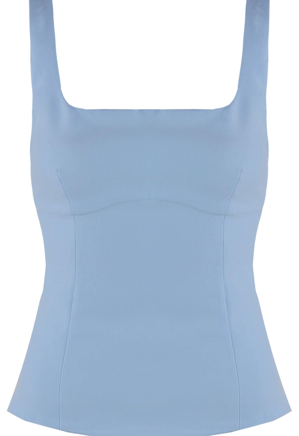 Blue Square neck Tailored Top