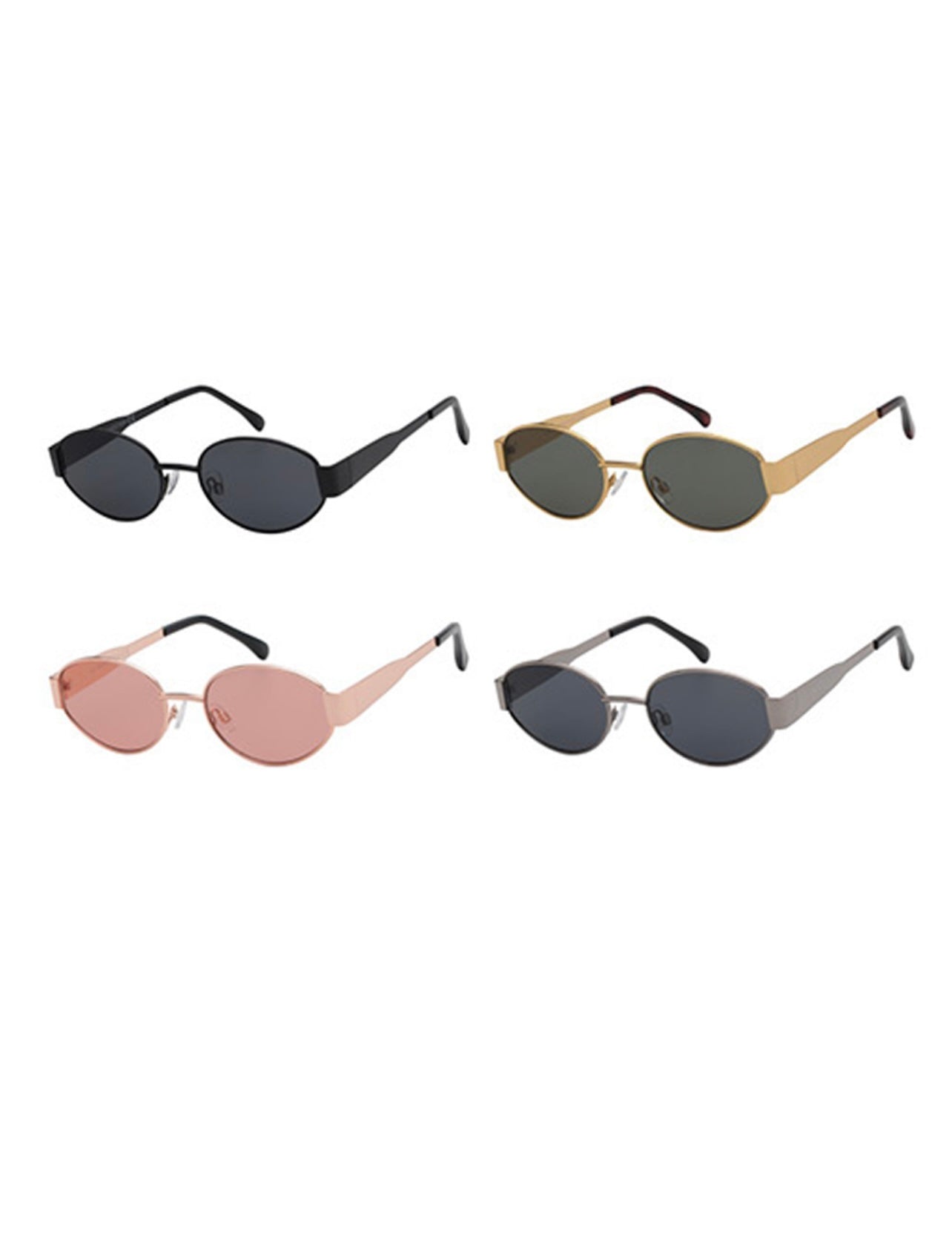Oval Sunglasses With Chunky Arm