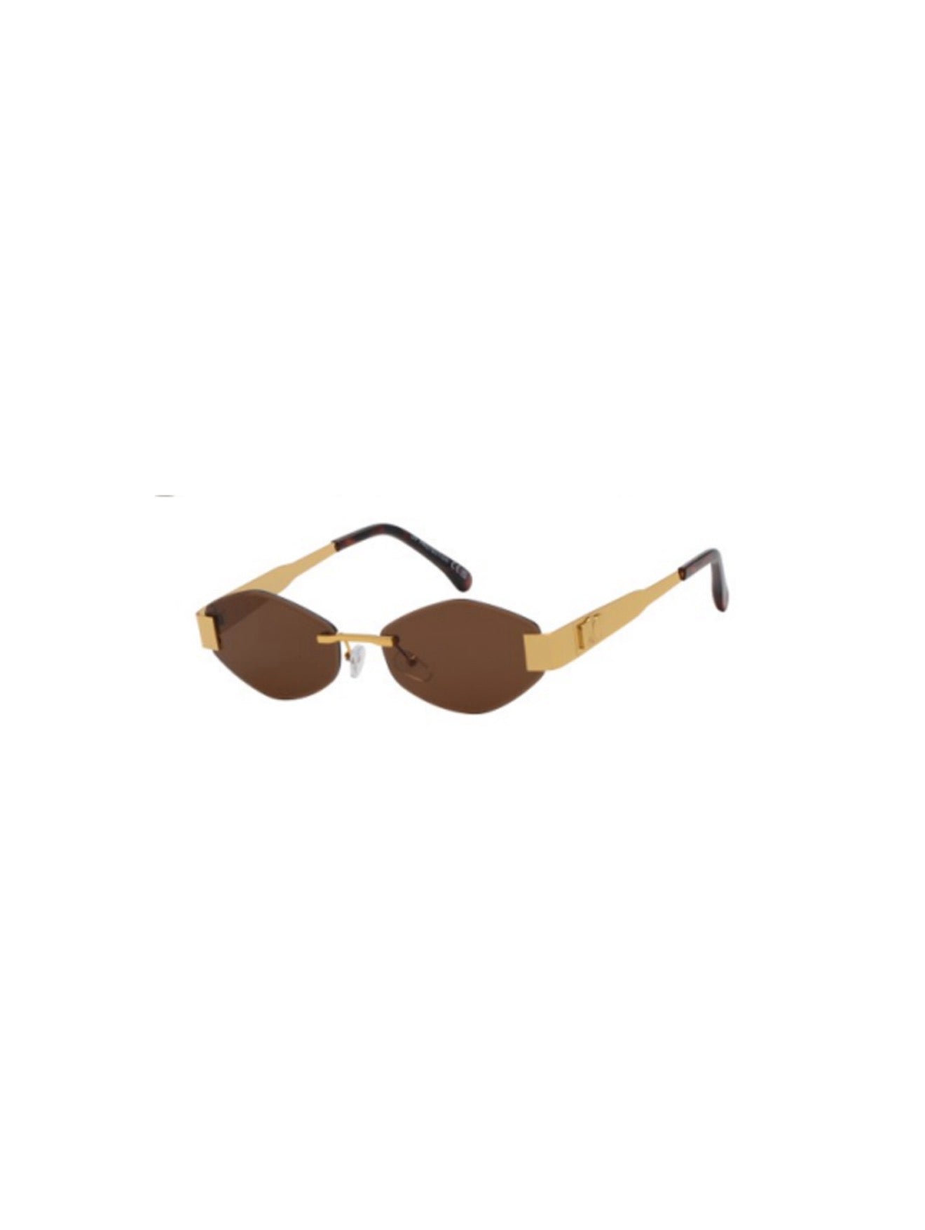 Triomphe Rimless Sunglasses With Chunky Arm