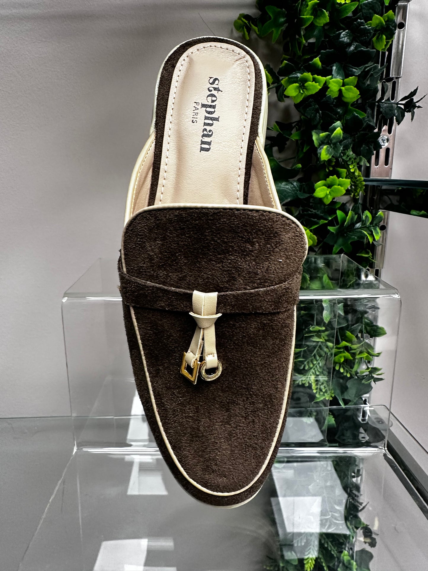 Brown Suede Mule