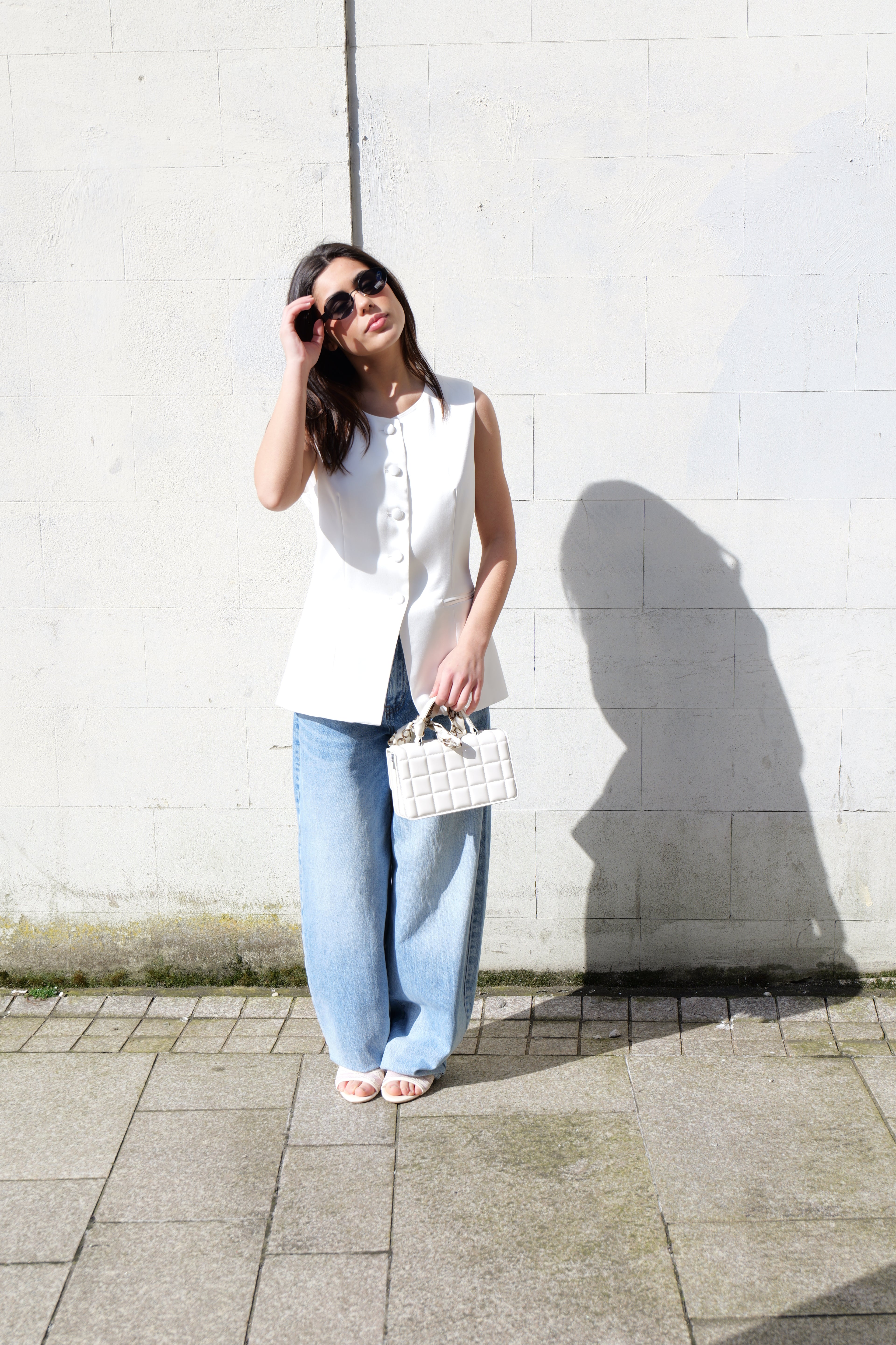 White satin waistcoat