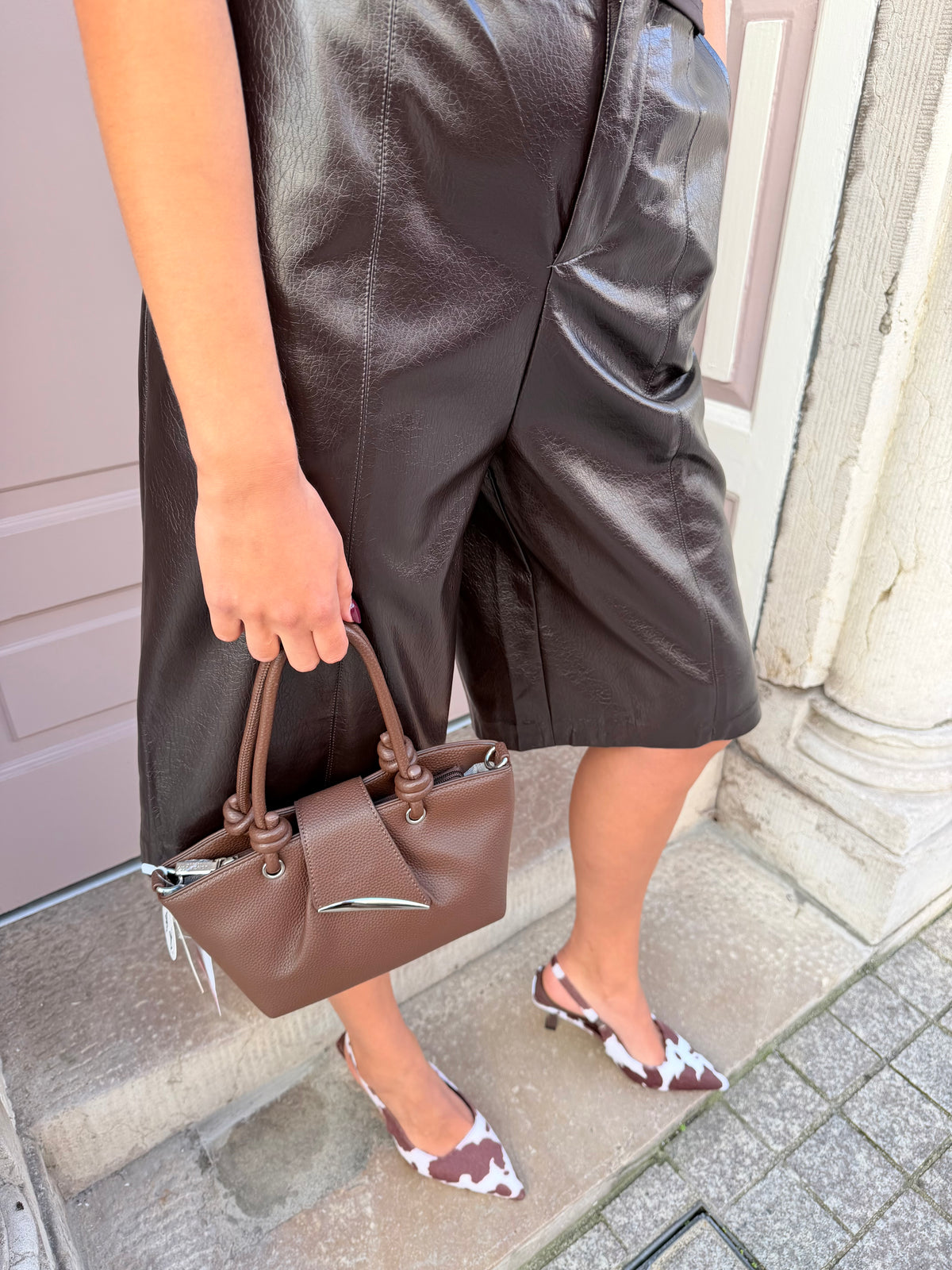 Pointed Toe Slingback With Small Heel
