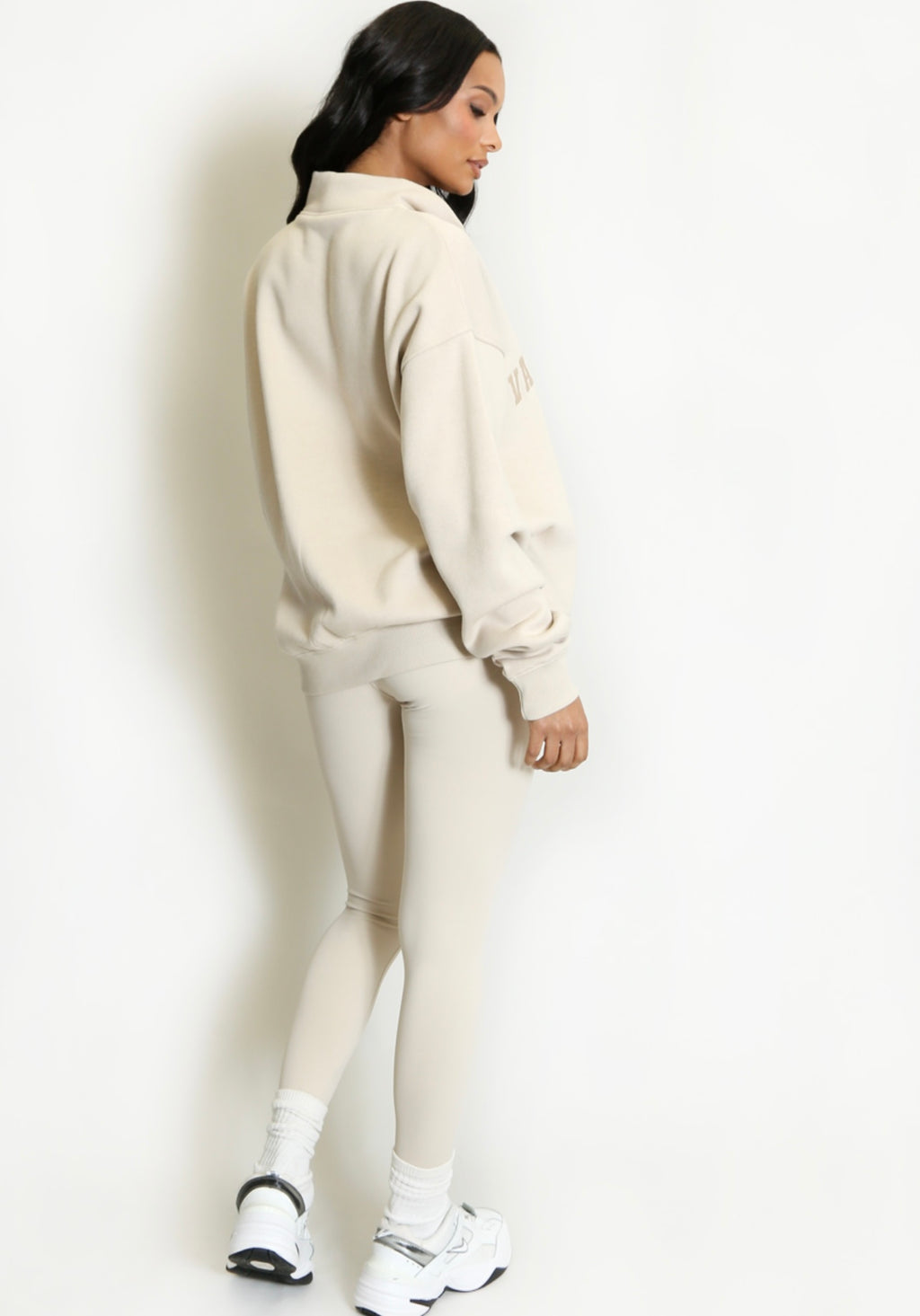Beige Vancouver Half Zip Sweatshirt