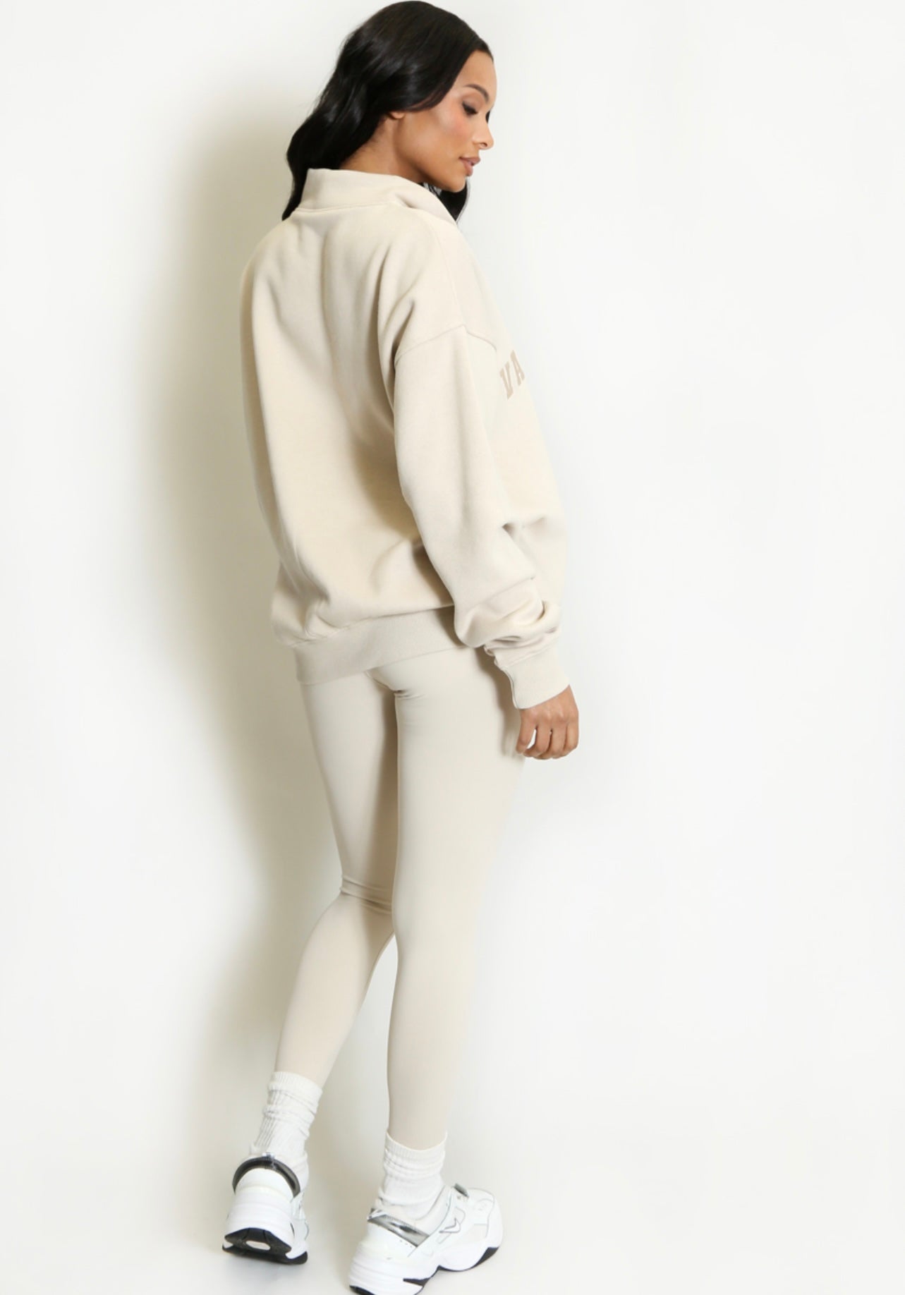 Beige Vancouver Half Zip Sweatshirt